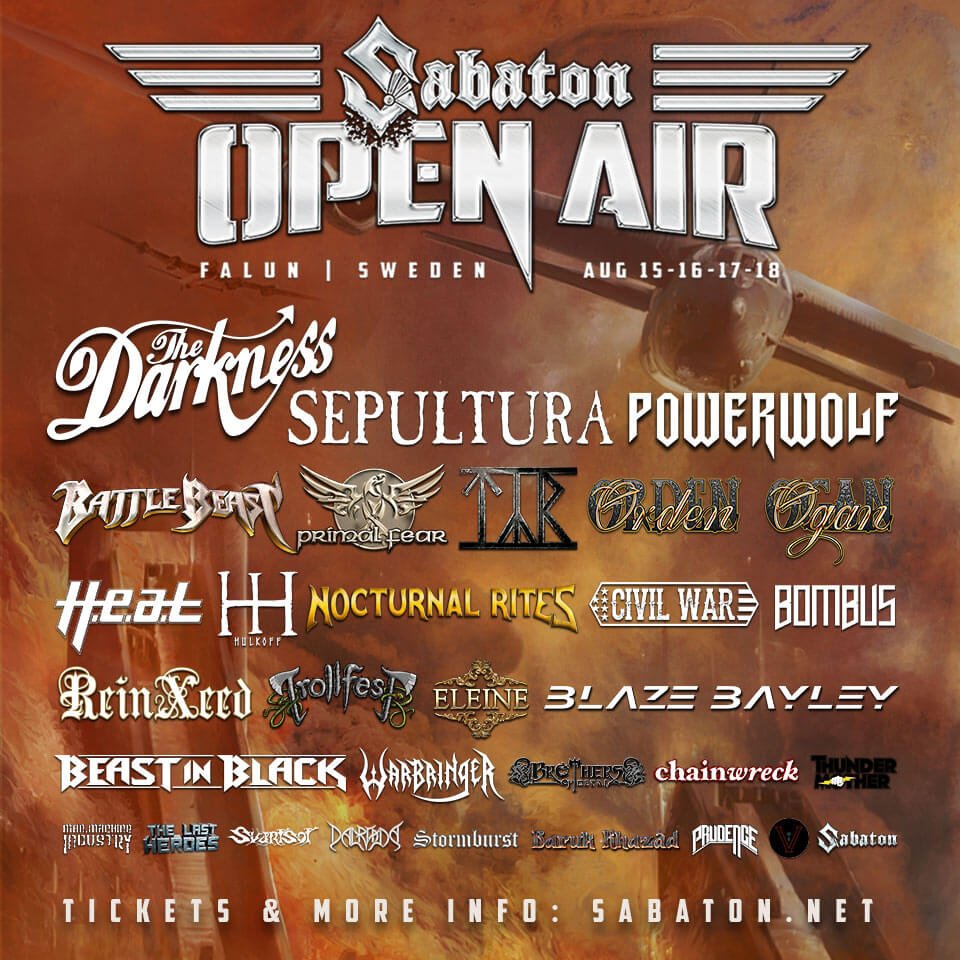 10 orsaker att besöka Sabaton Open Air 2018.